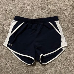 Under Armour Navy and White Running Shorts